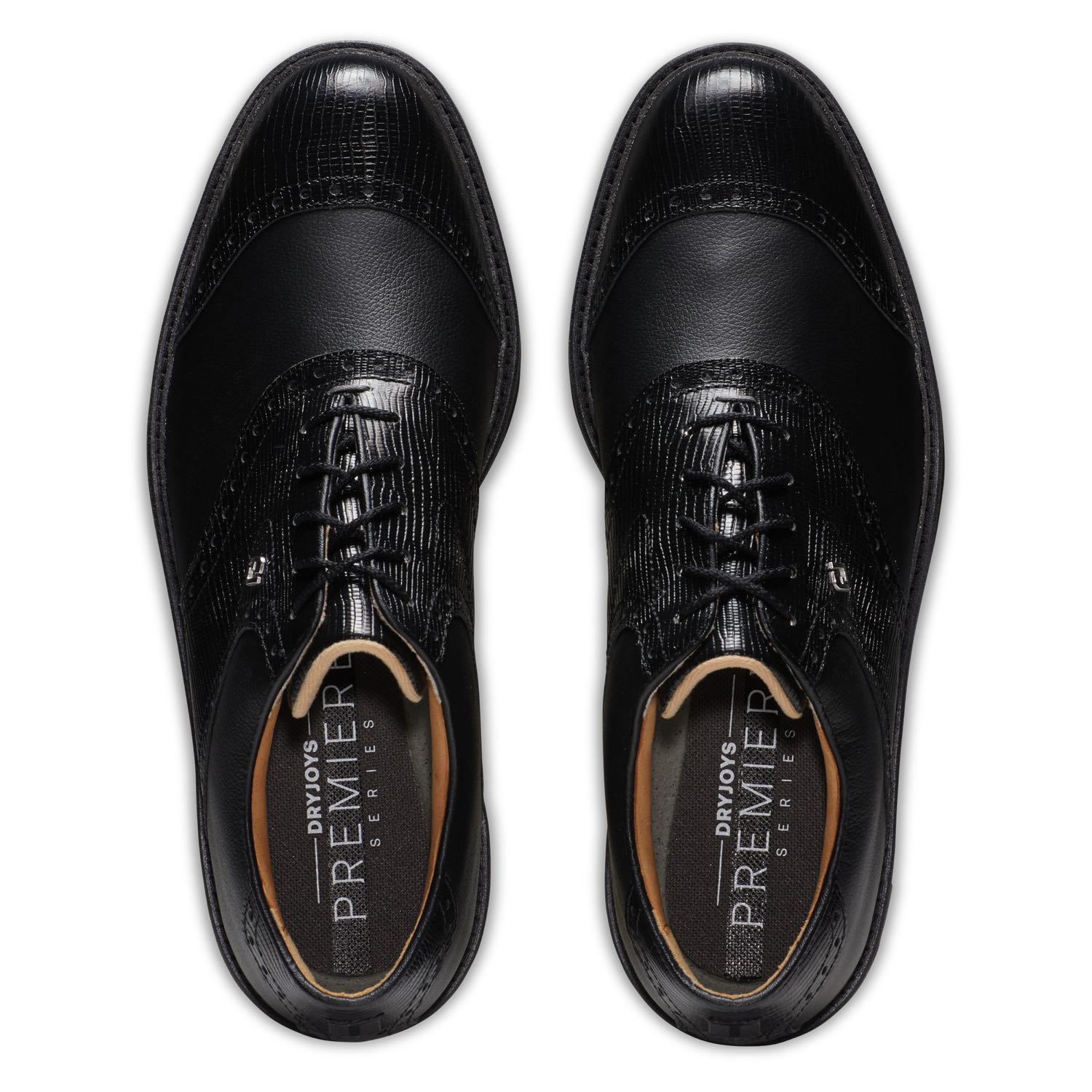FootJoy Classics Oxford Wingtip Men’s Size 10 Black Leather Golf Shoes 55186 FootJoy Traditions Wing Tip Golf Shoes main image 3