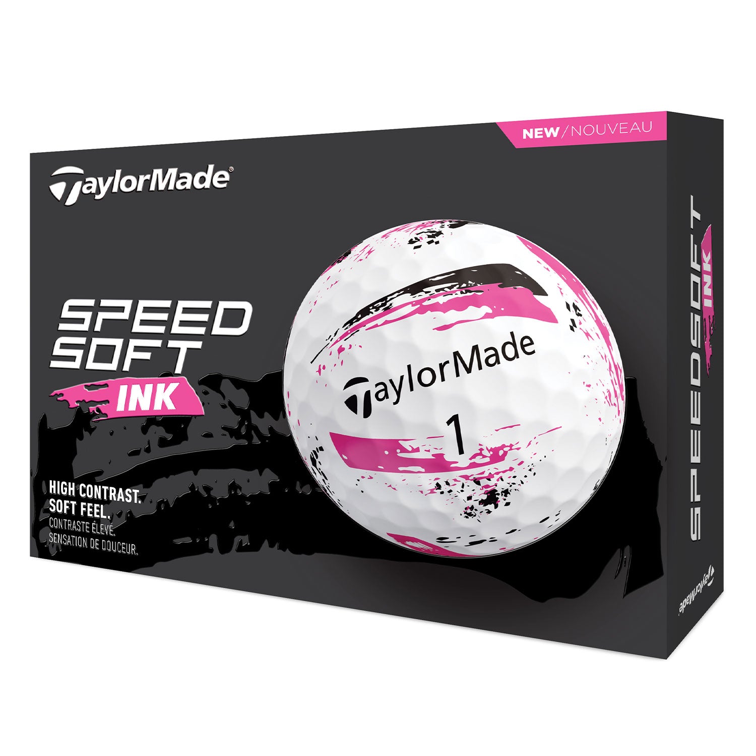 TaylorMade SpeedSoft Ink Golf Ball Pink