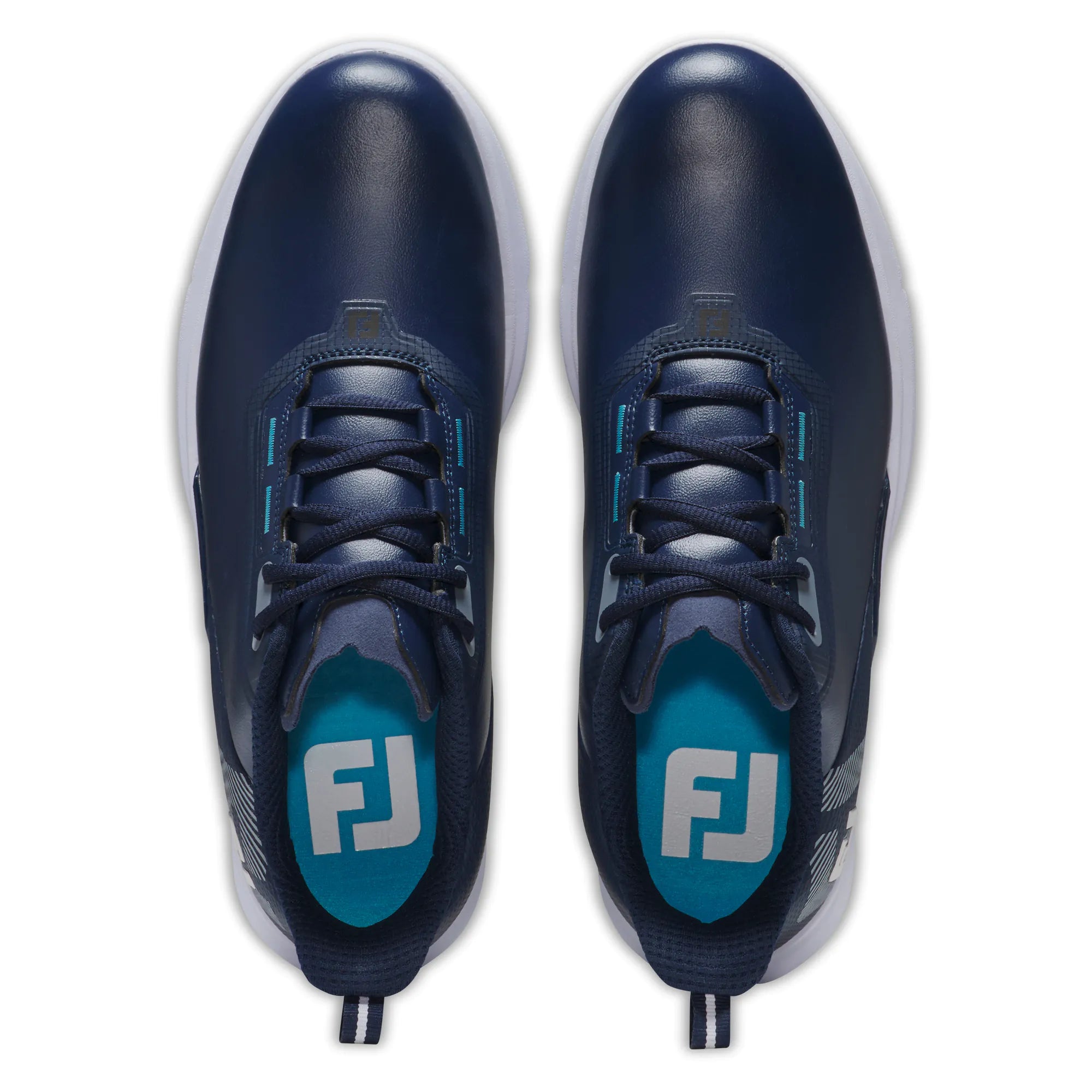 FootJoy Fuel Inspired Men\'s Spikeless Golf Sneakers Shoes Size 9 M Leather Blue FootJoy Fuel Sport Golf Shoes 55454 – White/Blue main image 2