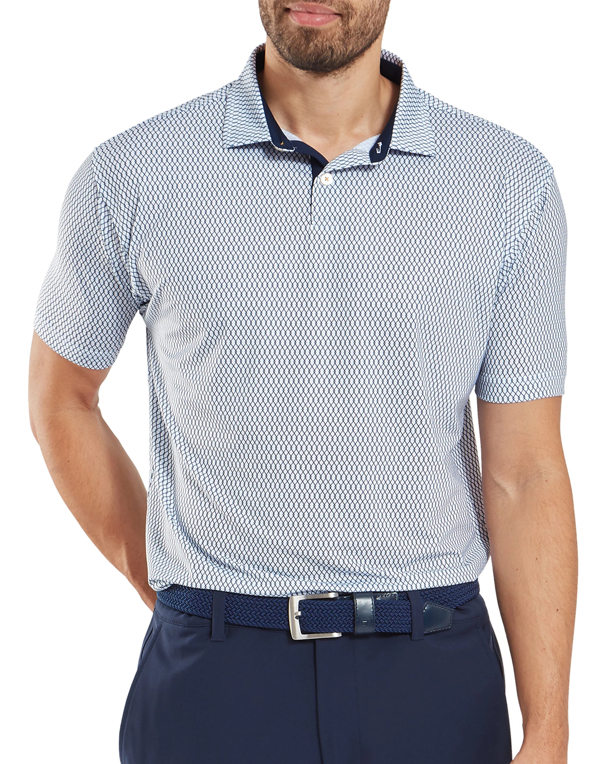 FootJoy Irongate Print Lisle Golf Polo