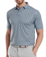 FootJoy Floral Sketch Print Lisle Golf Polo