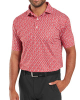 FootJoy Floral Sketch Print Lisle Golf Polo