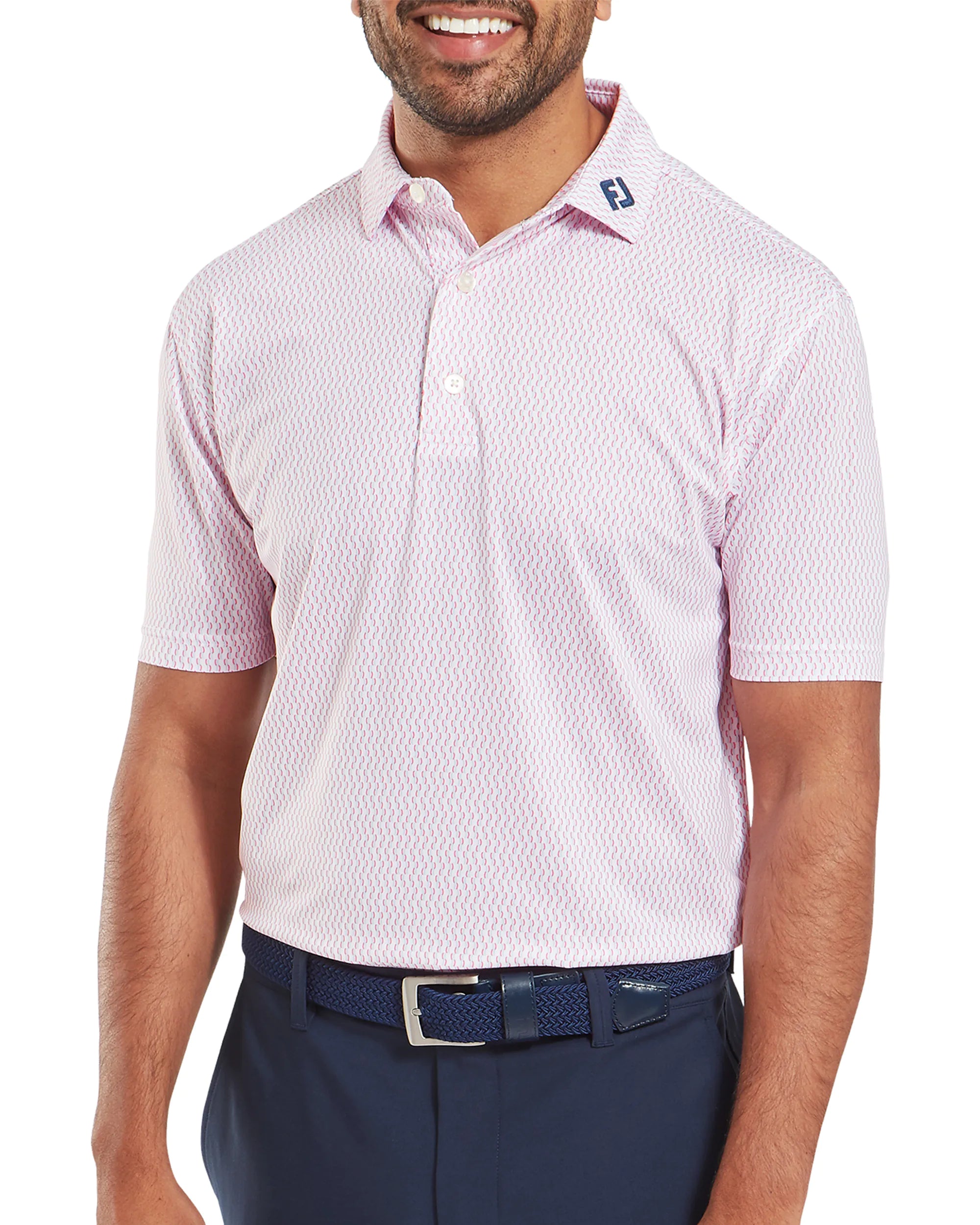 FootJoy Wiggle Print Lisle Golf Polo
