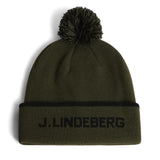 J.Lindeberg Stripe Beanie Golf Bobble Hat