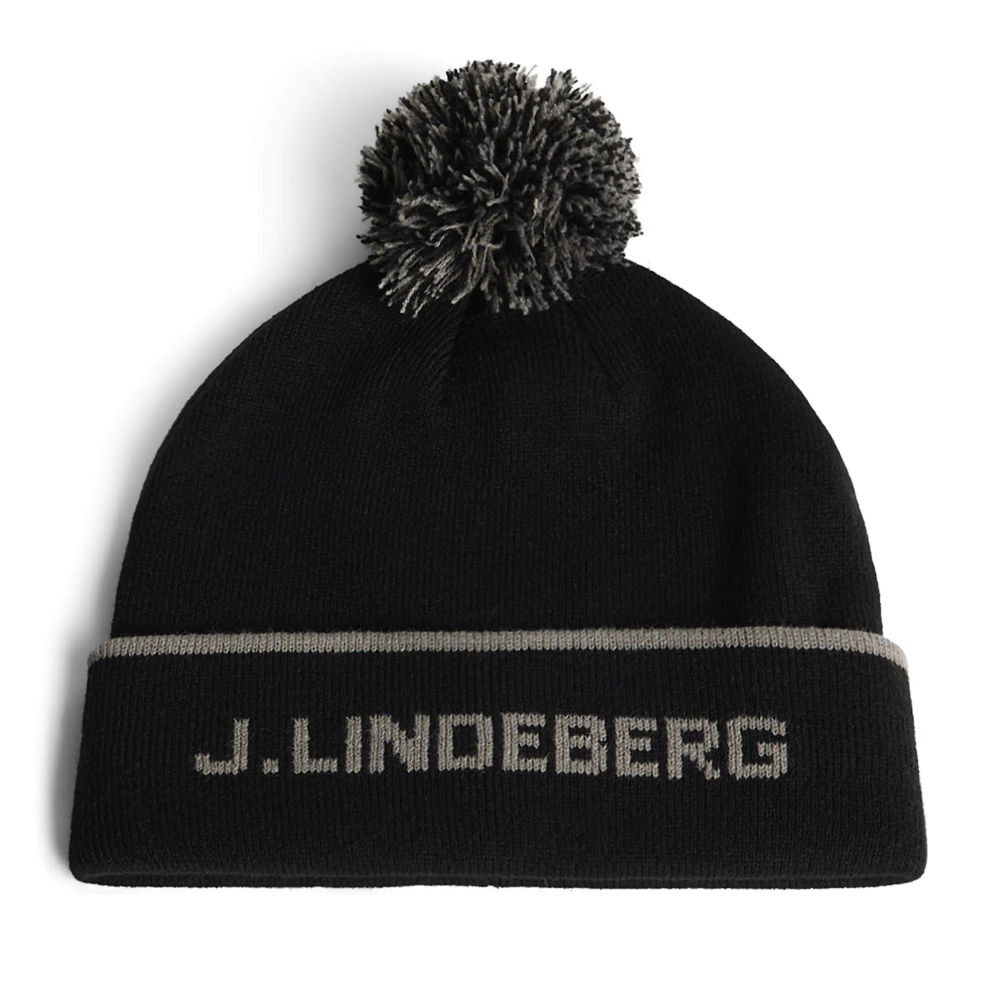 J.Lindeberg Stripe Beanie Golf Bobble Hat