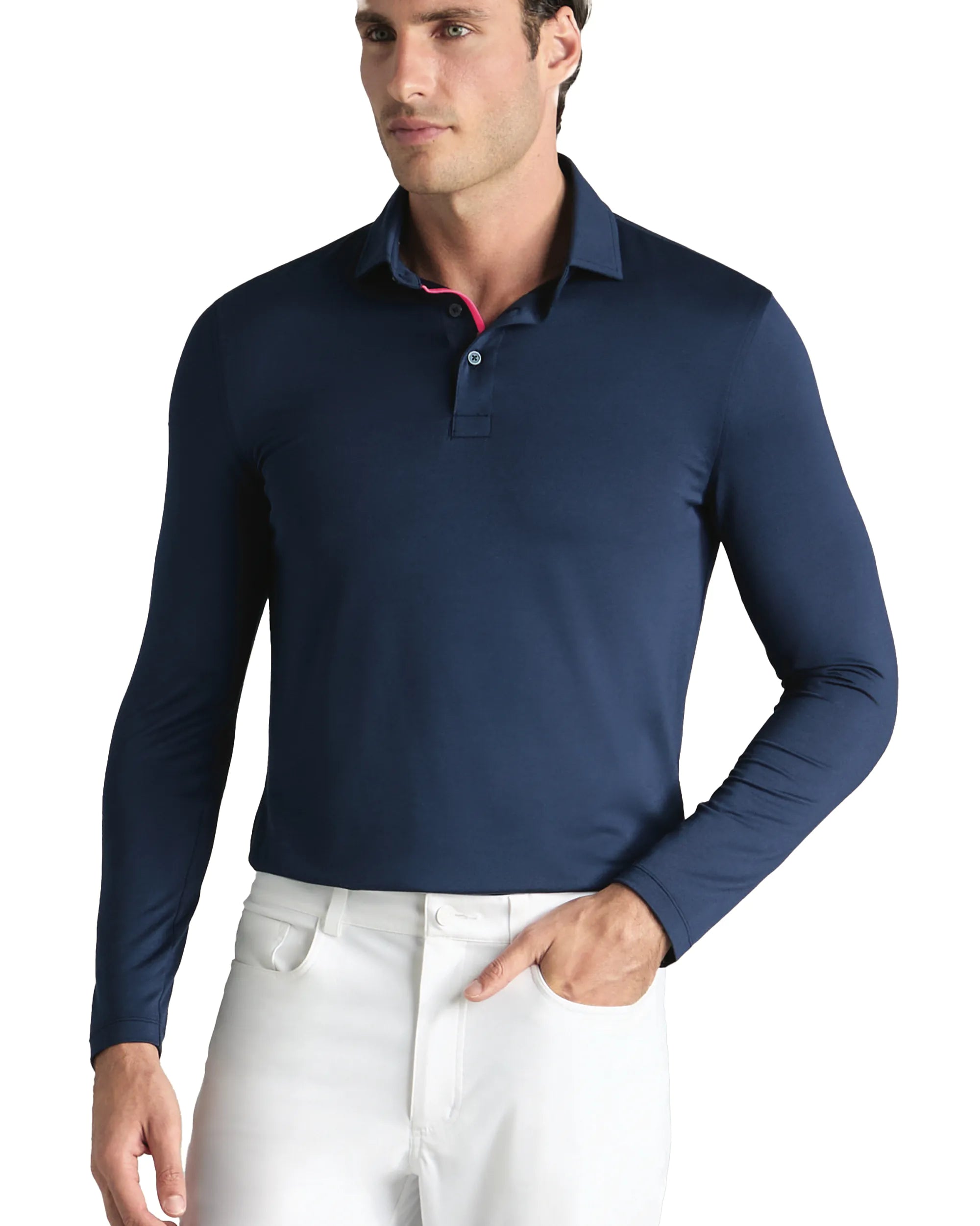 G/FORE Cotton Stretch Long Sleeve Golf Polo – PARZ