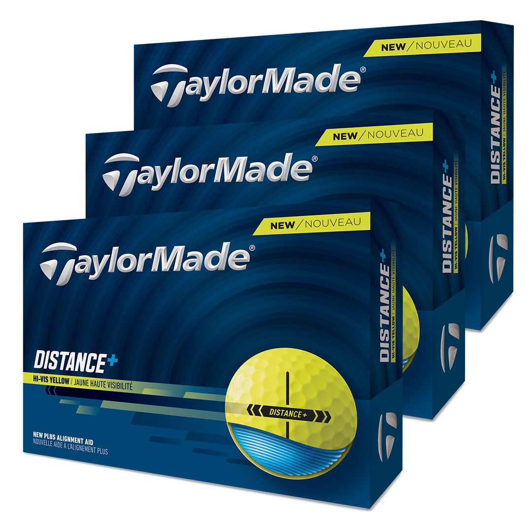 TaylorMade Distance Plus Golf Balls Yellow - 3 for 2